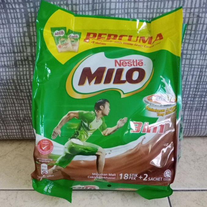 

Cuci Gudang Awal Tahun Milo 3 in 1 Activ Go Malaysia 18+3 Sachet - 18+2 Free Big Sale