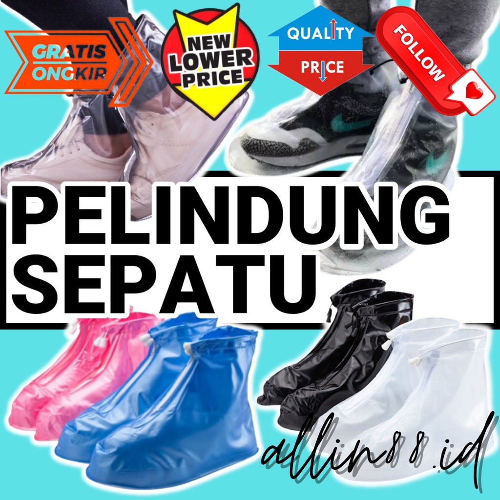 PELINDUNG SEPATU JAKET HUJAN SEPATU SEPATU ANTI HUJAN SARUNG PELINDUNG RESLETING SEPATU SILIKON SEPA