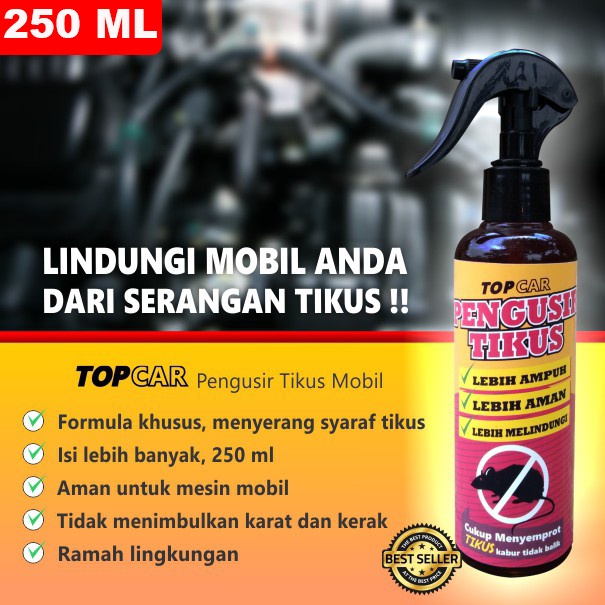 TOP Car Rat Repellent  - 250ml / Pengusir Tikus / Cairan Anti Tikus / Ampuh Usir Tikus