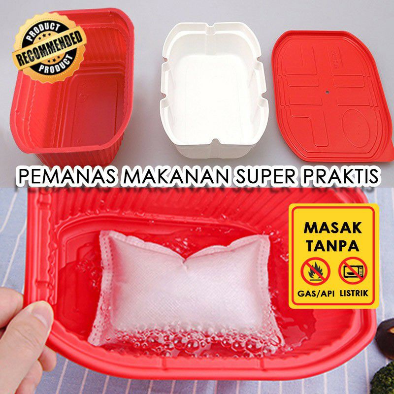 FLAMELESS Pemanas Hotpot /alat masak traveling tanpa api gas / box pemanas makanan / kotak pemanas
