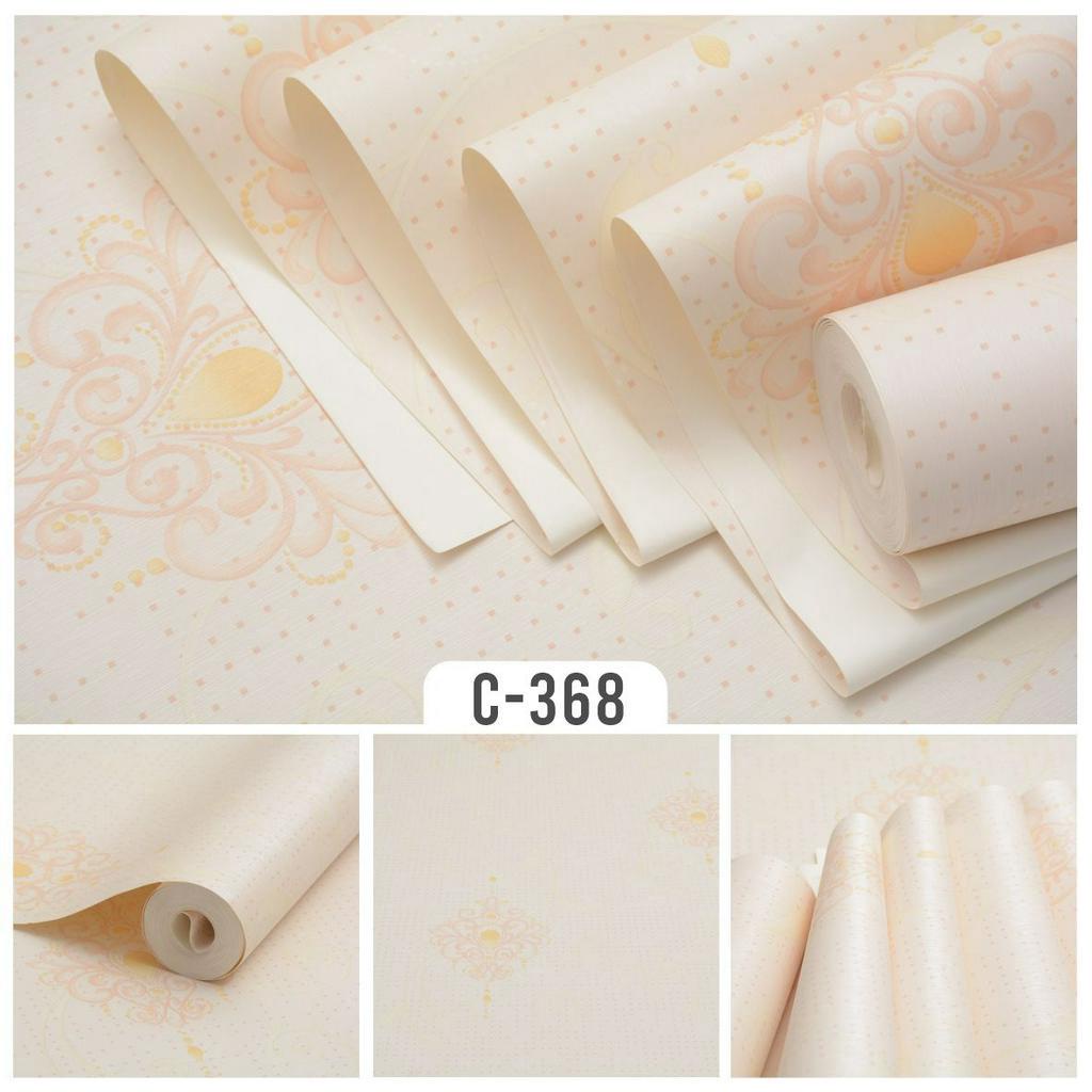 Wallpaper Dinding bahan Vinyl Premium//Ukuran 53cm x 10m// Kode C368-C377 //Fabelio Wallpaper//Murah meriah