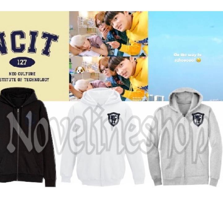 [] JAKET HOODIE ZIPPER RESLETING LOGO NCIT NCT SMALL LOGO JAEMIN JAEHYUN DOYOUNG PREMIUM FLEECE