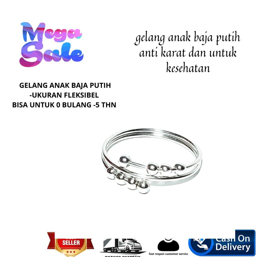 GELANG BAYI BAJA PUTIH