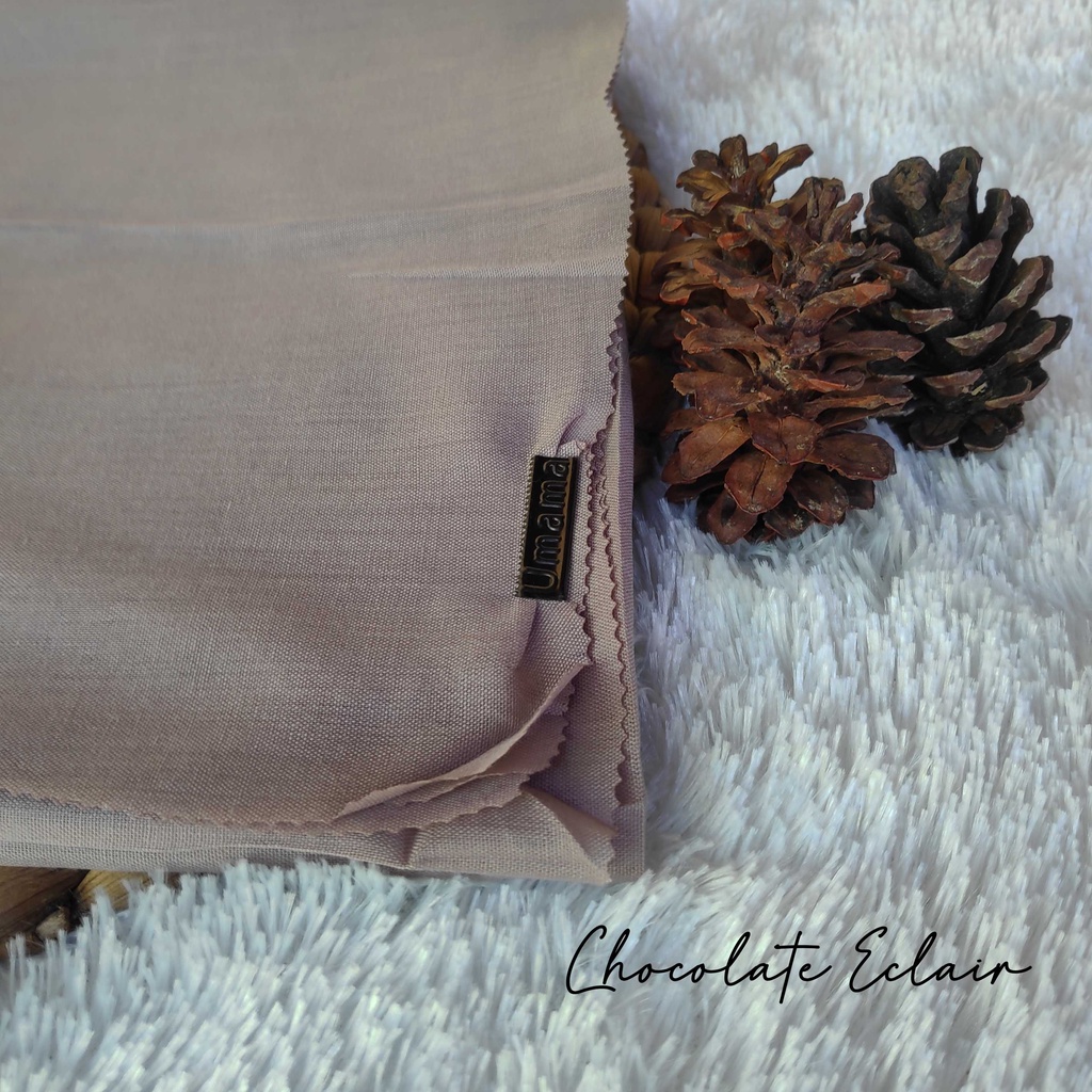 HIJAB SEGI EMPAT VOAL UMAMA LC, JILBAB LASERCUT, VOAL UMAMA, SEGI EMPAT VOAL-Chocolate Éclair