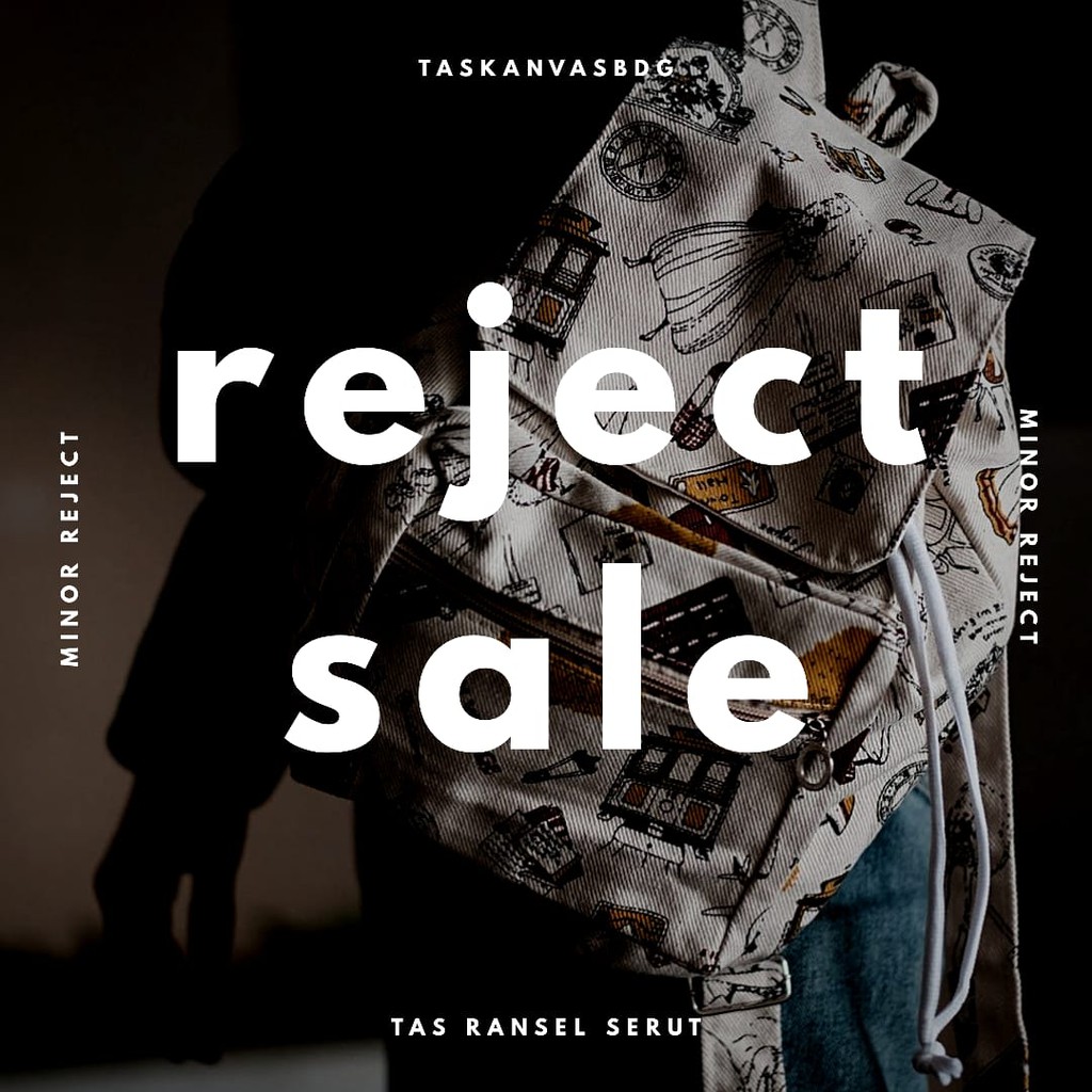 SALE BARANG REJECT // Tas Ransel Serut // taskanvasbdg - tas kanvas ransel wanita