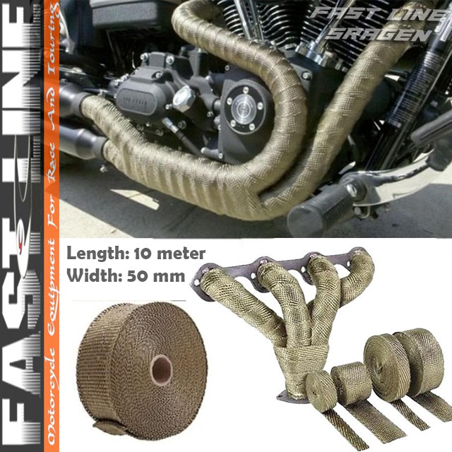 Anti Panas Knalpot Exhaust Wrap Peredam Panas Knalpot Kendaraan