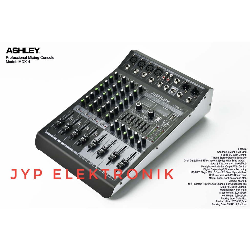 MIXER AUDIO ASHLEY MDX 4 / ASHLEY MDX4 ORIGINAL MODEL TERBARU