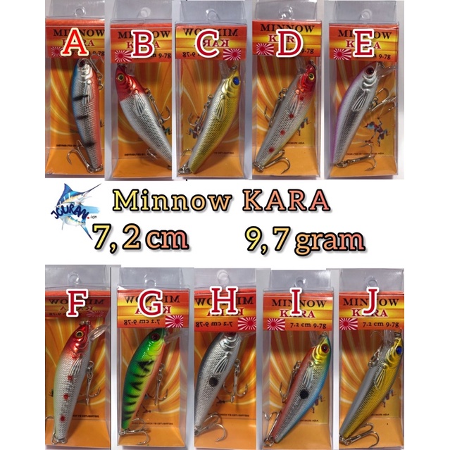 Jual Minnow Kara 7.2 cm 9.7 gram Lure Casting Minnow Shopee Indonesia
