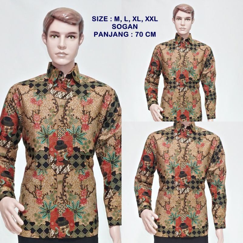 Baju Batik Pria Premium Motif Gentong Abadi Size M L XL XXL