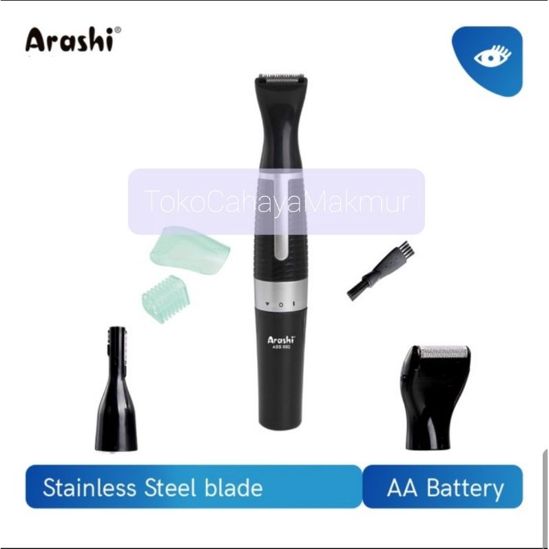 Arashi Shaver Set ASS002 3in1 - Alat Mesin Cukur Kumis &amp; Jenggot Elektrik