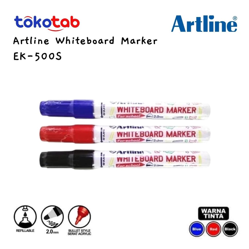 

Tokotab - Spidol Whiteboard ARTLINE For School EK-500S Refillable