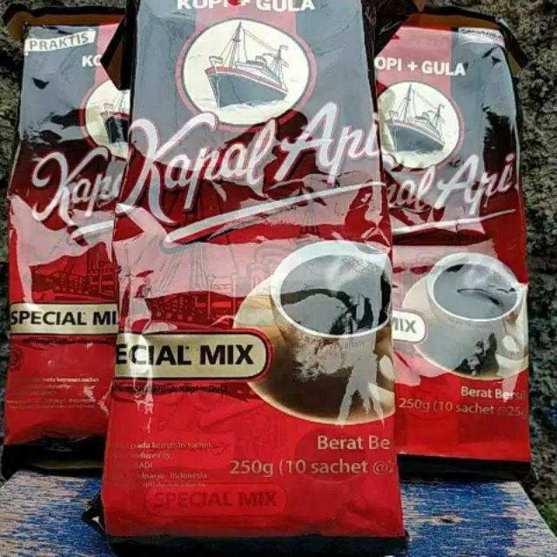 

Kopi Kapal Api Special Mix 1 renceng isi 10 sachet @ 25 gr