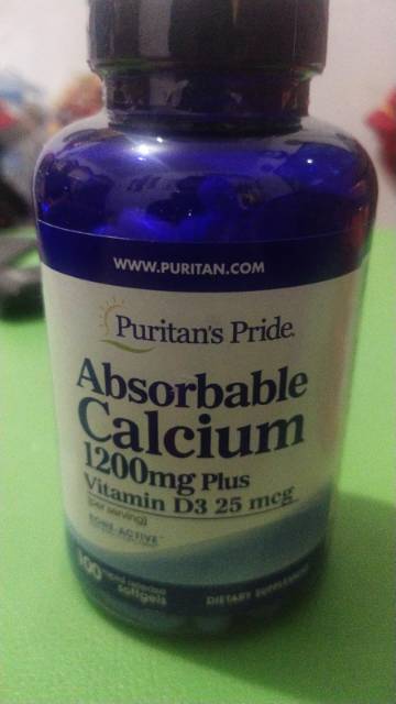 PURITAN ABSORBABLE CALCIUM 1200 mcg PRODUK ORI + TERMURAH DI INDONESIA