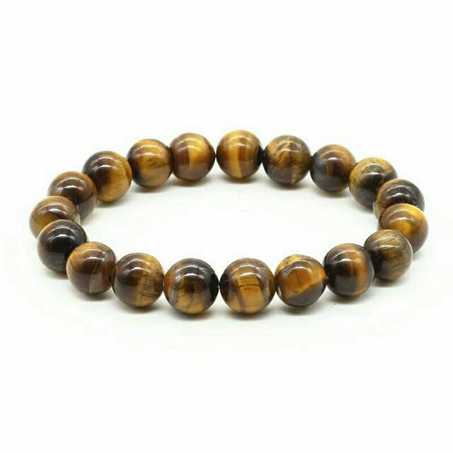 Gelang batu  natural tiger eye atau biduri  sepah  Shopee 