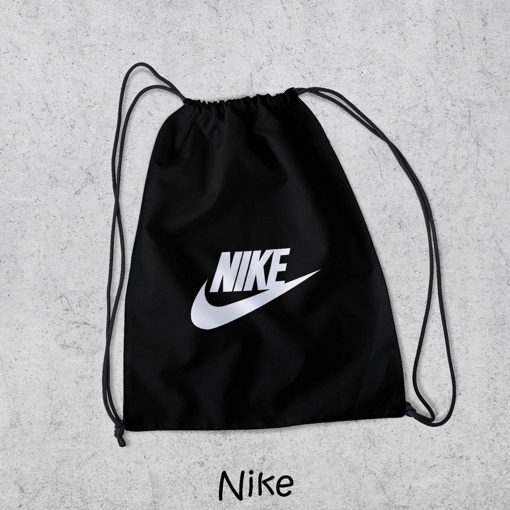 Tas Serut / String Bag Anti Air TERLENGKAP - Tas Ransel Serut Tas Olahraga Tas Sekolah Tas Serut Waterproof Pria Dan Wanita Tas Polos - Custom Bisa COD - P3-NIKE