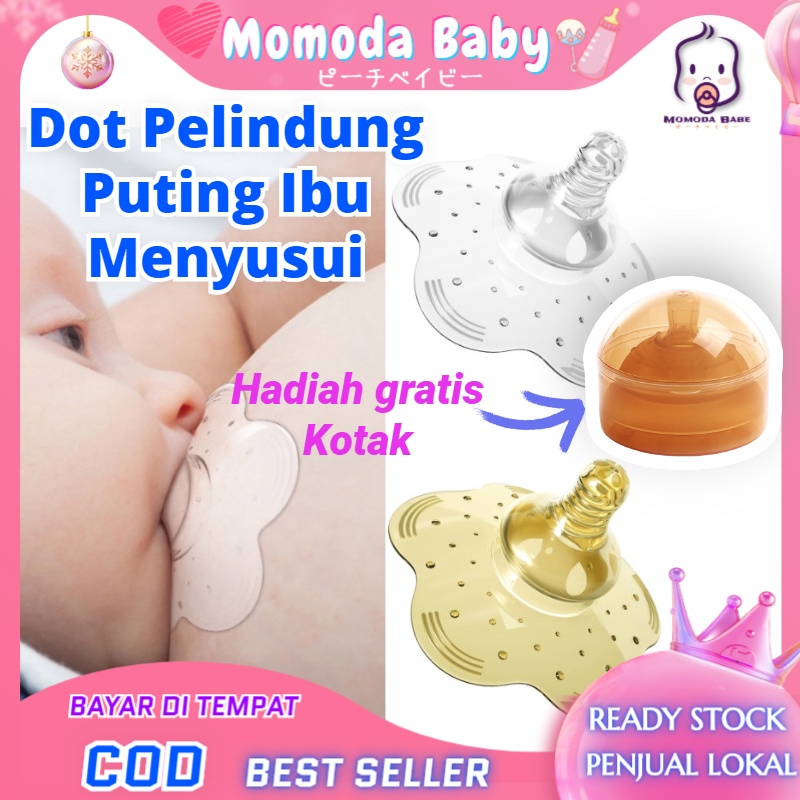 MOMO Pelindung Puting Ibu Menyusui Untuk Bayi Tumbuh Gigi / Nipple Shield Bahan Silikon / Nipple Pad/ Nipple Cover