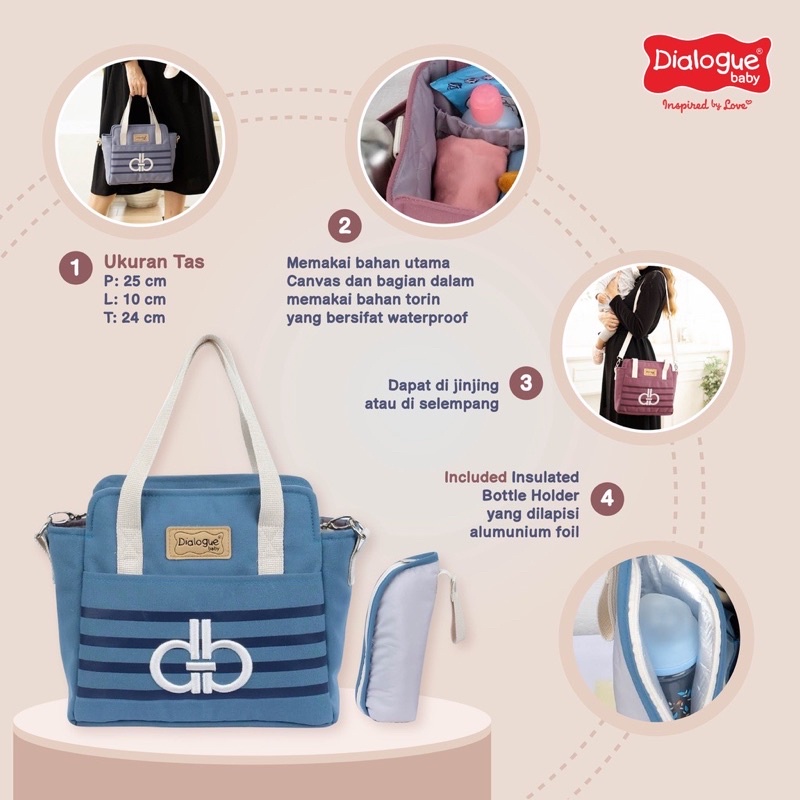 Dialogue Baby Tas Kecil + Tempat Botol Susu Grand Series DGT7414