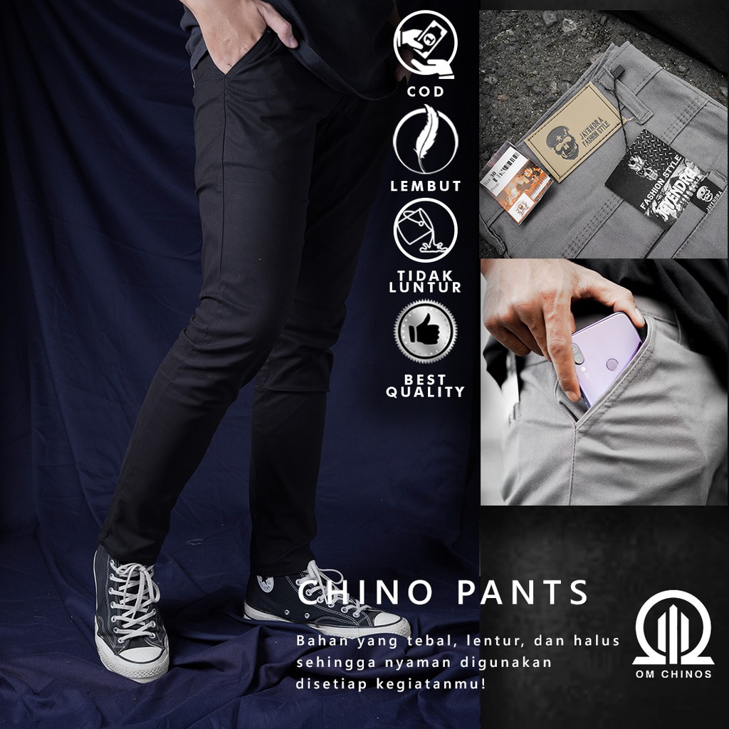 Celana Panjang Pria Chino Pants Slim fit Casual Oversize Distro Premium