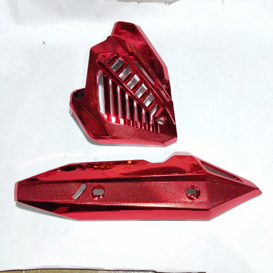 Tutup knalpot vario 2018 plus cover radiator merah red