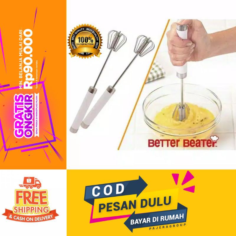 Jual Better Beater Hand Mixer otomatis (Manual) 1 Box isi 2 pcs