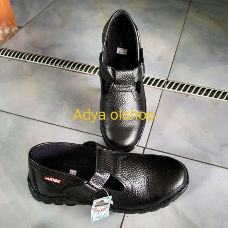 sepatu safety kulit asli sefty kretekan paskib