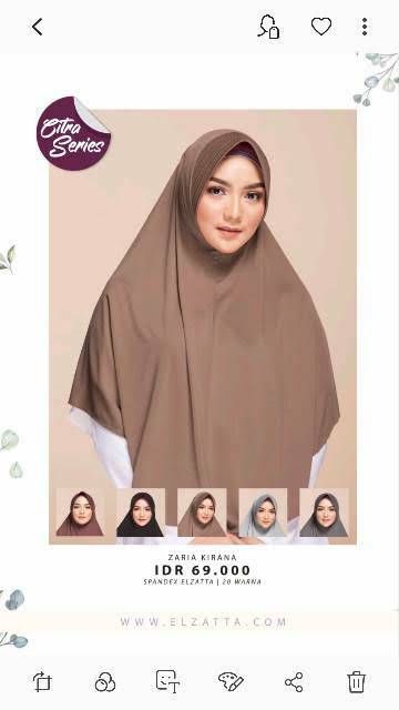 BERGO SYARI KIRANA ELZATTA HIJAB INSTANT TULISAN GLITTER BAHAN JERSEY-4