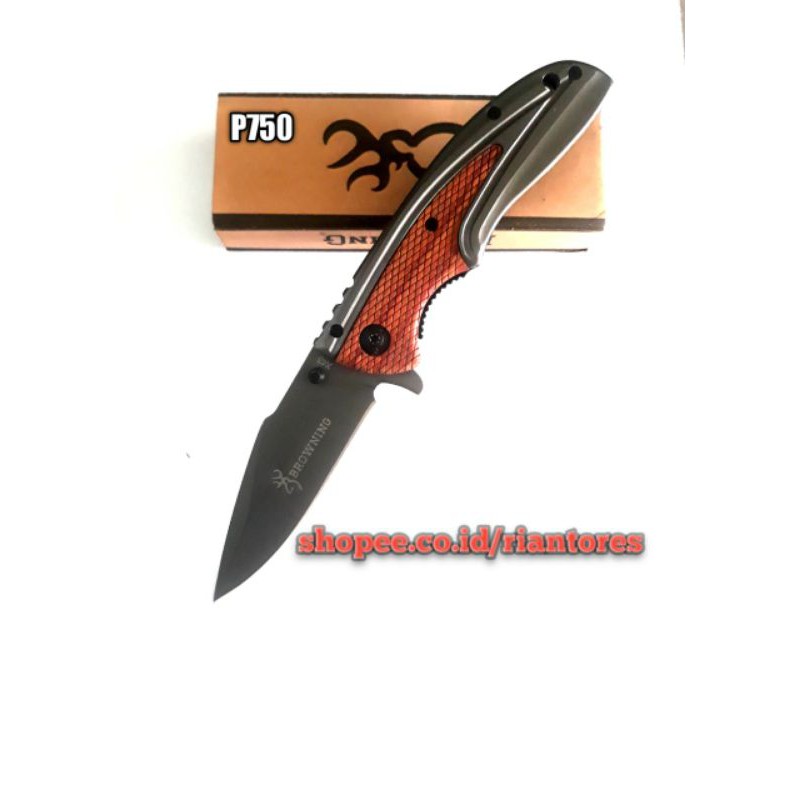 Browning pisau lipat P750 pisau survival pisau outdoor browning