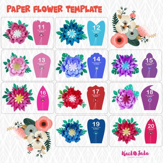 TEMPLATE POLA  PAPER  FLOWER  Shopee Indonesia