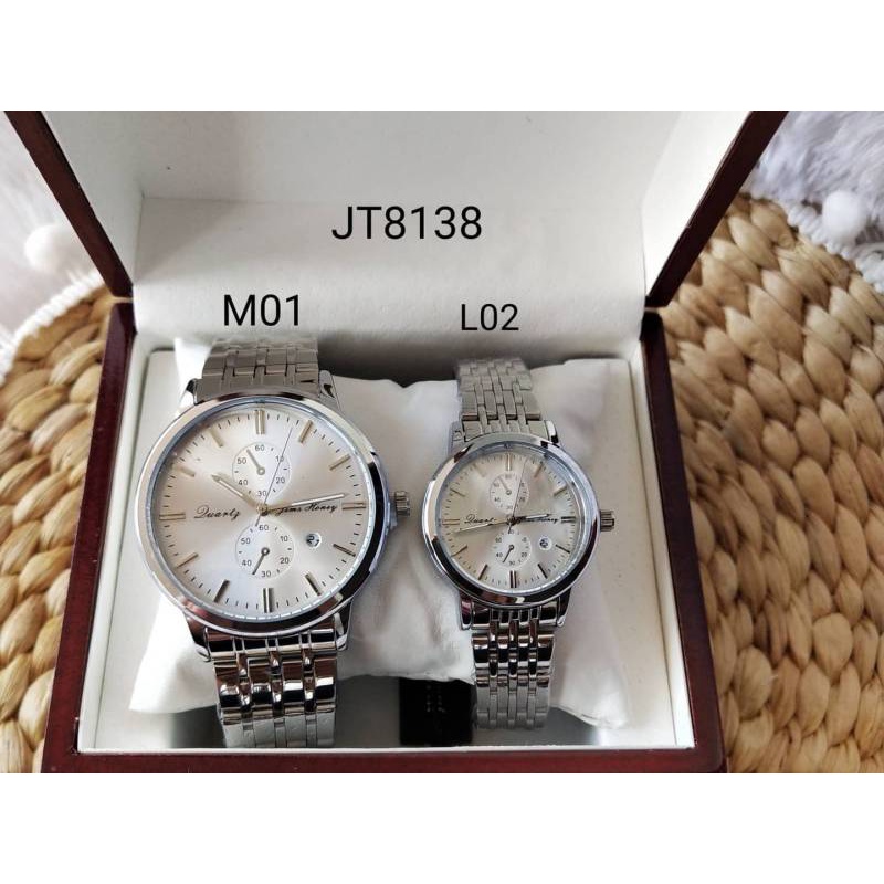 JAM TANGAN COUPLE/SATUAN KODE 8138 JIMSHONEY ( JT 8138 )