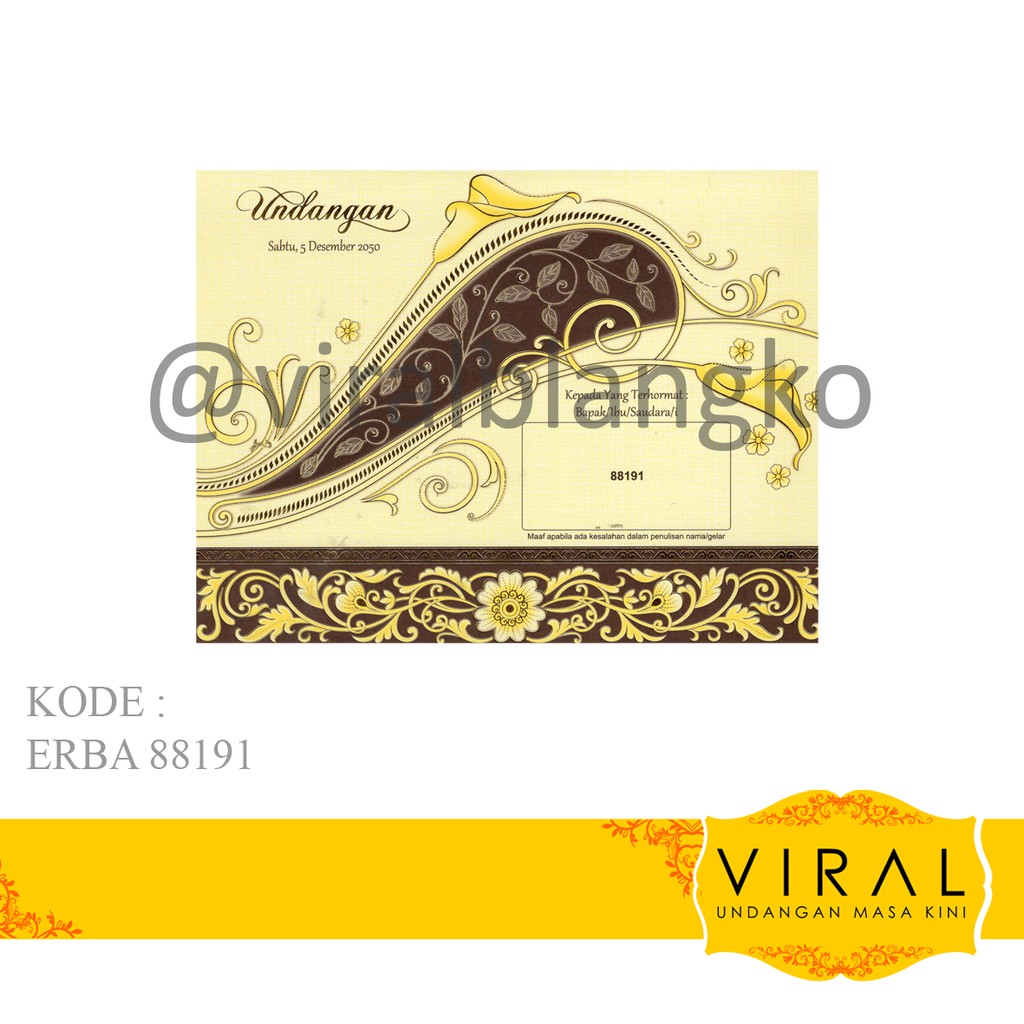 Blangko Undangan Erba 88191 Isi 100 Harga Murah