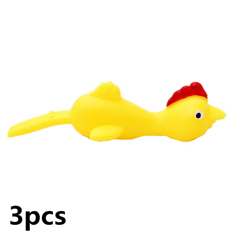 Mary 3PCS Finger Birds Fun Novelty Toys Funny Joke Rubber Chicken Stretchy Flying Turkey Party Favors