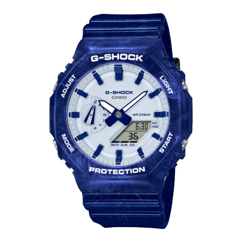 CASIO G-SHOCK GA-2100BWP-2ADR / GSHOCK GA2100BWP-2A PORCELAIN SERIES ORIGINAL & GARANSI