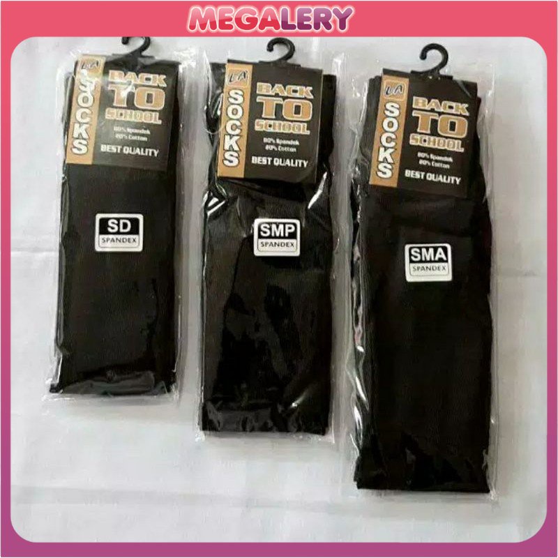 KAOS KAKI SEKOLAH HITAM PUTIH SD SMP SMA