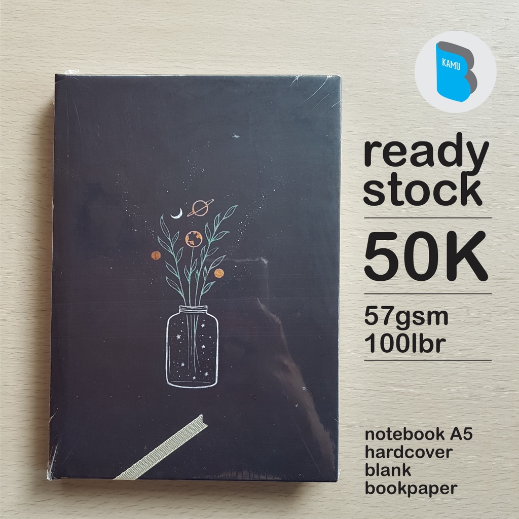 

[HARDCOVER 57gsm] Notebook A5 Buku Tulis Catatan Jurnal Bookpaper - Galaxy Jar