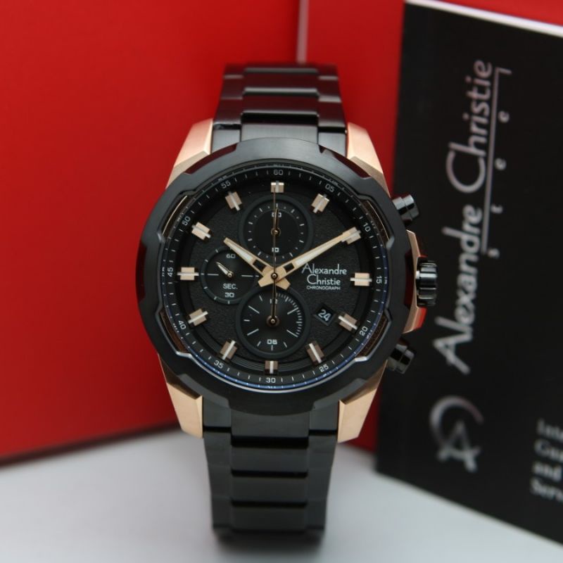 Jam Tangan Alexandre Christie AC 6523 Rantai Pria/ Cowok Original