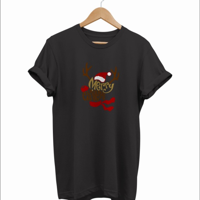 BAJU NATAL - KAOS NATAL SANTA DEER HAT - TSHIRT NATAL CHRISTMAS