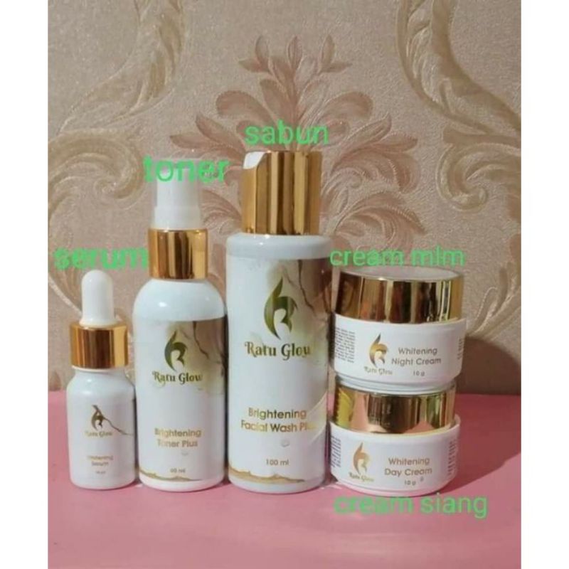 Ratu Glow Skincare Original BPOM paket acne brightening jerawat flek kusam Lo