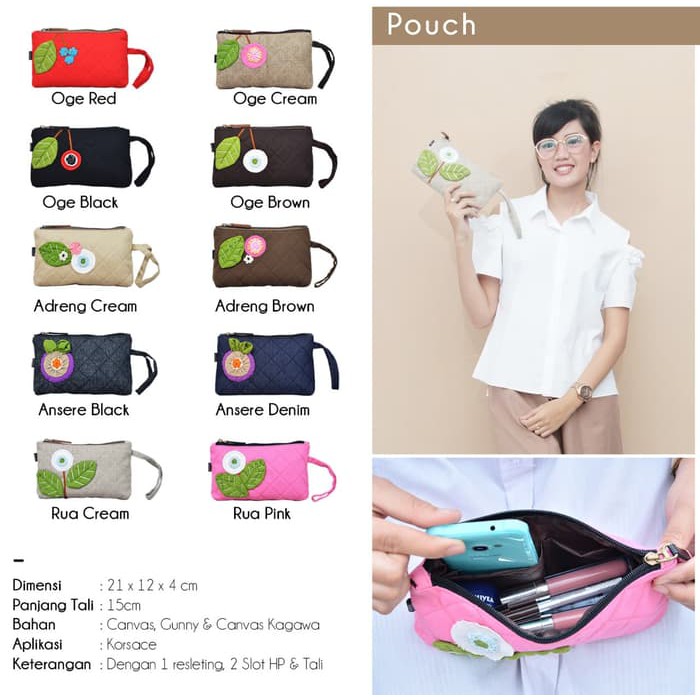 Dompet Multifungsi / Dompet Wanita Cantik Maika Pouch - Hitam