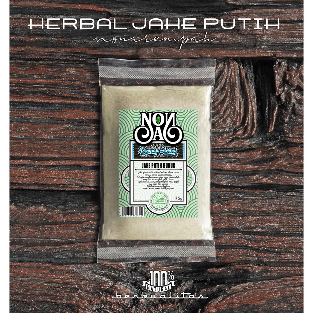 

Jahe Putih Bubuk 75 Gram | Ginger | Herbal Natural Alami Murni