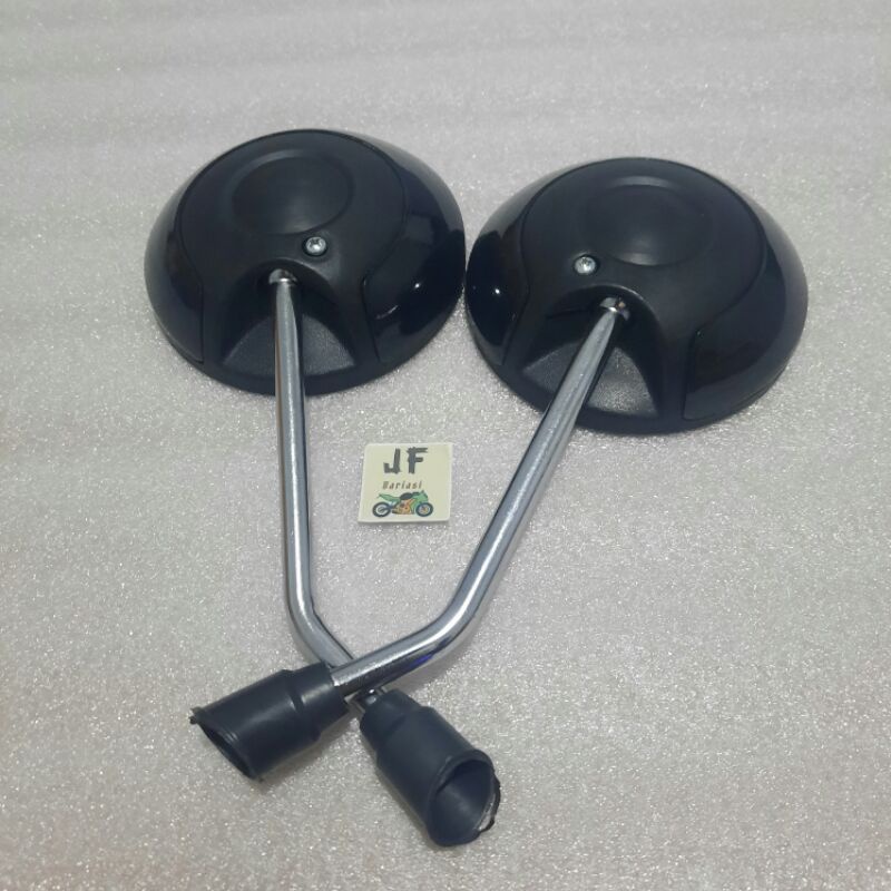 Spion Scoopy Original Tangkai Crome Buat Motor Honda / Spion Scoopy Model Terbaru - Hitam
