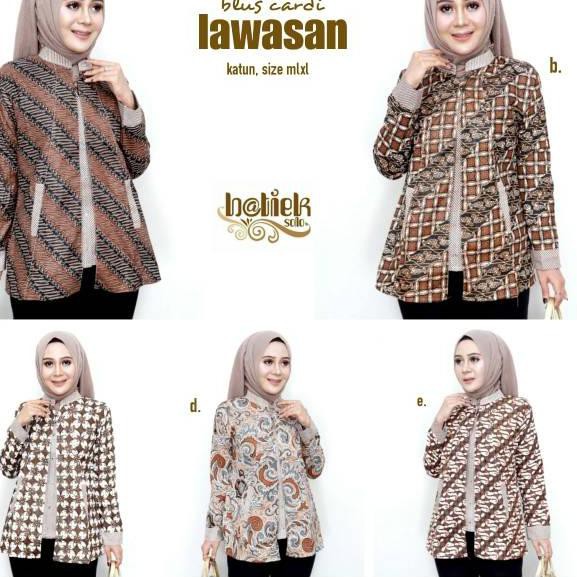 Model Baru Blus Cardi Lawasan Baju Batik Wanita Casual Formal Kondangan Kantoran Katun Halus Motif Shopee Indonesia