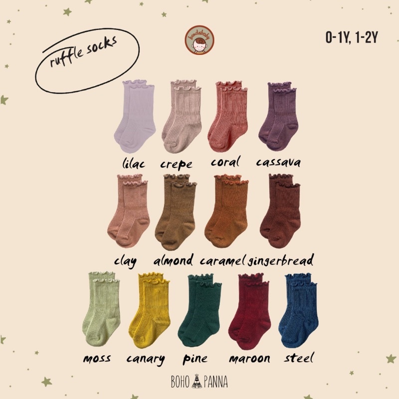 Bohopanna Ruffle Socks / Kaos Kaki Bohobaby