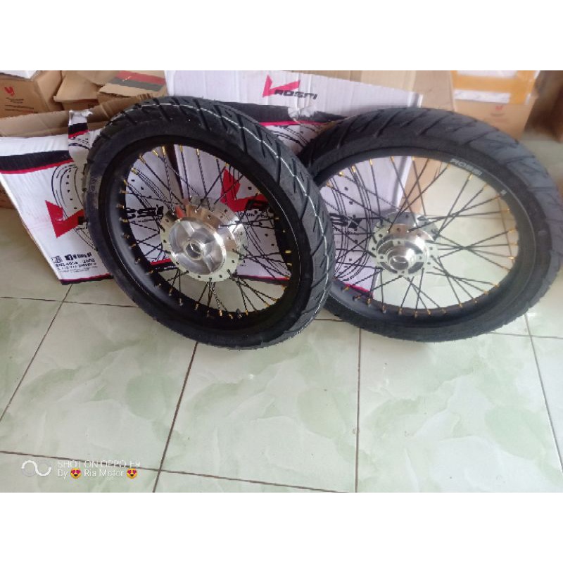 velg pelk RX king ring 17 x215/185 plus ban siap pasang