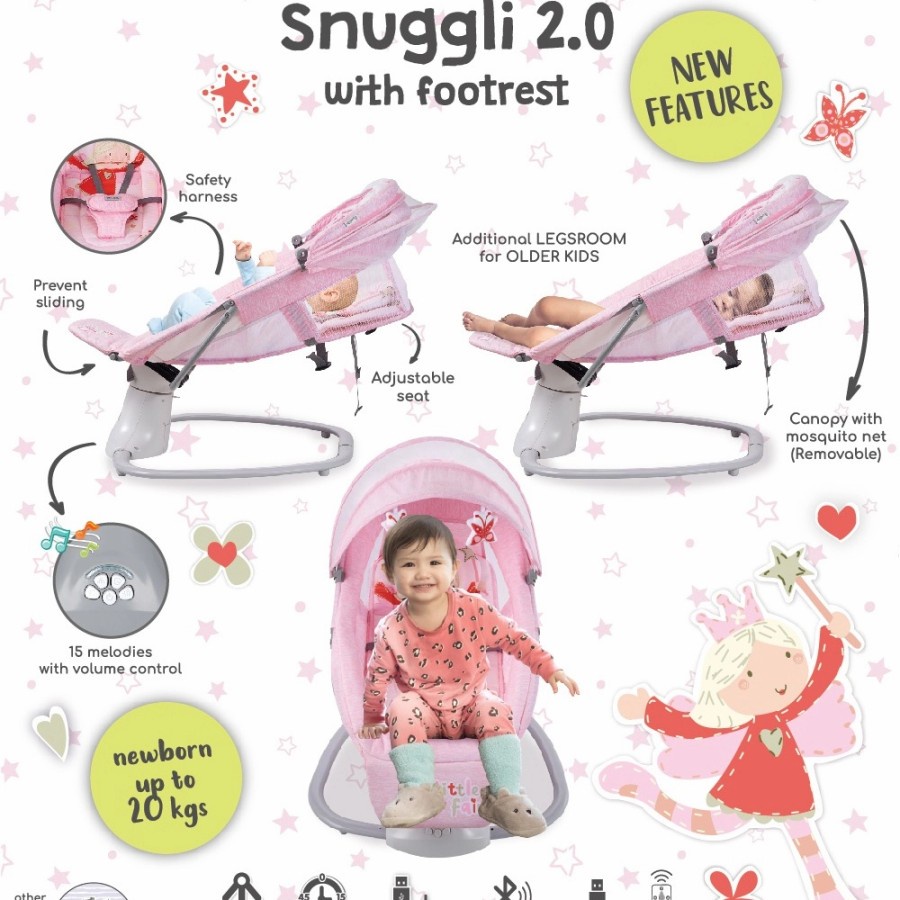 Bouncer Cocolatte Snuggli Elektrik/ Snuggli 6 in1 /Snuggli 2.0 /SNUGGLI 2.0 With Footrest CLASSIC /Patio/ Babydoes Claptown/ snuggli priv/ Claptown 2.0