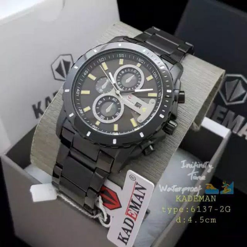 JAM TANGAN PRIA KADEMAN_6337_2g ORIJINAL INPORT WATER PROF 50M