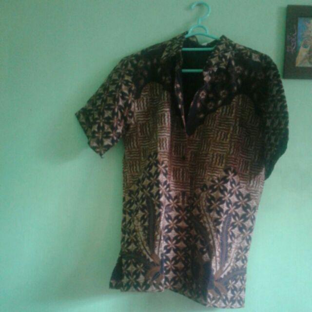 Argolawu Kemeja Batik Pria Lengan Pendek Lapis Furing Seragam Batik Atasan Batik Pria By Gba