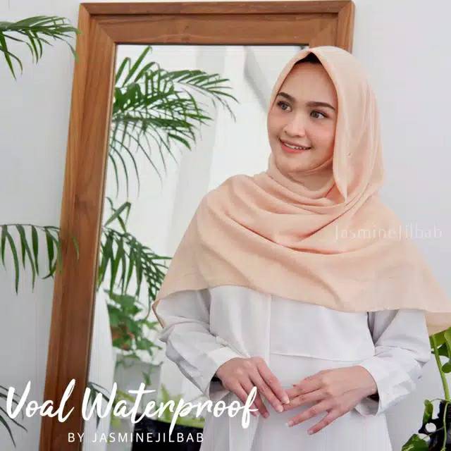 JILBAB JASMINE SQUARE SEGIEMAPAT VOAL JILBAB WATERPROFT