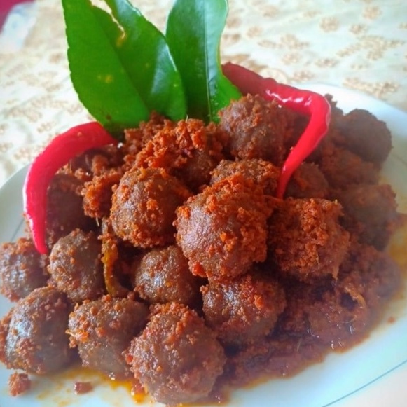 

Rendang tumbuk Erika Oleh-Oleh Asli Cemilan Kampung Makanan Khas Payakumbuh Padang Jajanan Snack Kuliner Minang Kabau AX00