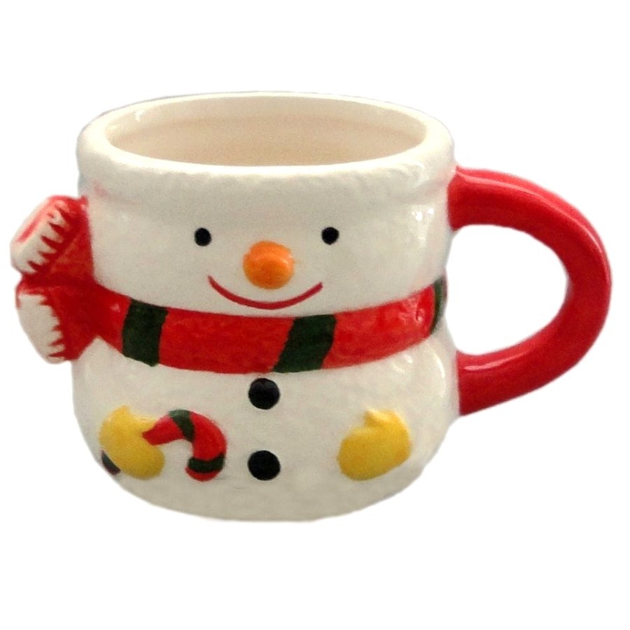 Gelas Natal Santa Kado Souvenir Mug Merry Christmas Glass Snowman