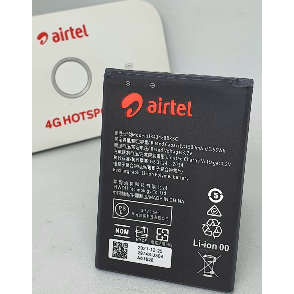 Battery Mifi Airtel E5573 E5576 E5577 E5673 Modem Wifi 4G Lte kapasitas 1500mAh